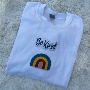 Handmade Be Kind Crew Neck Sweater